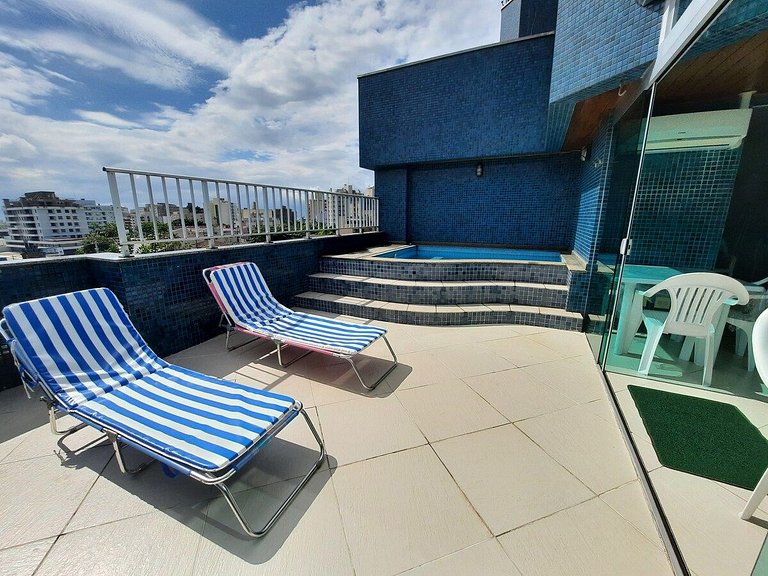 Linda Cobertura Piscina Privativa Churrasq. Caiobá