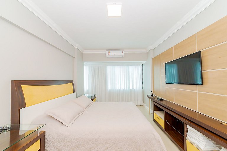 Quadra Mar Apto Amplo Suite + 2Q 50m da Praia